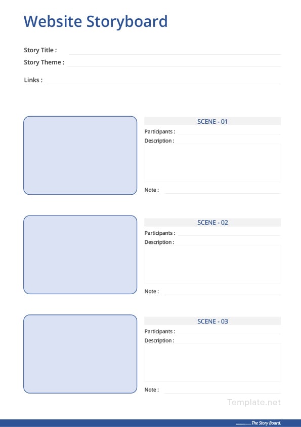 Website Storyboard Template In Microsoft Word PDF Template