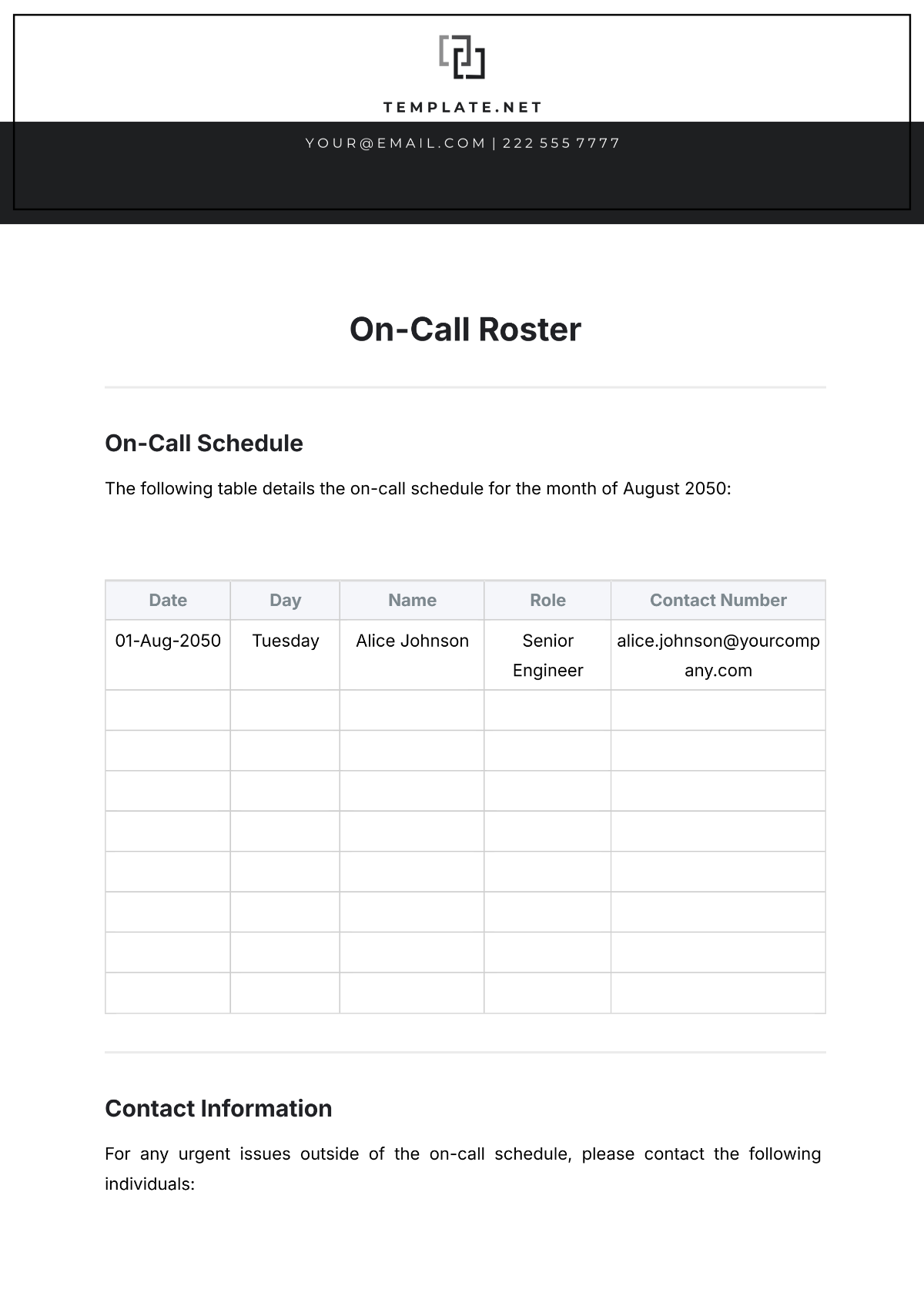 Free Softball Roster Template To Edit Online