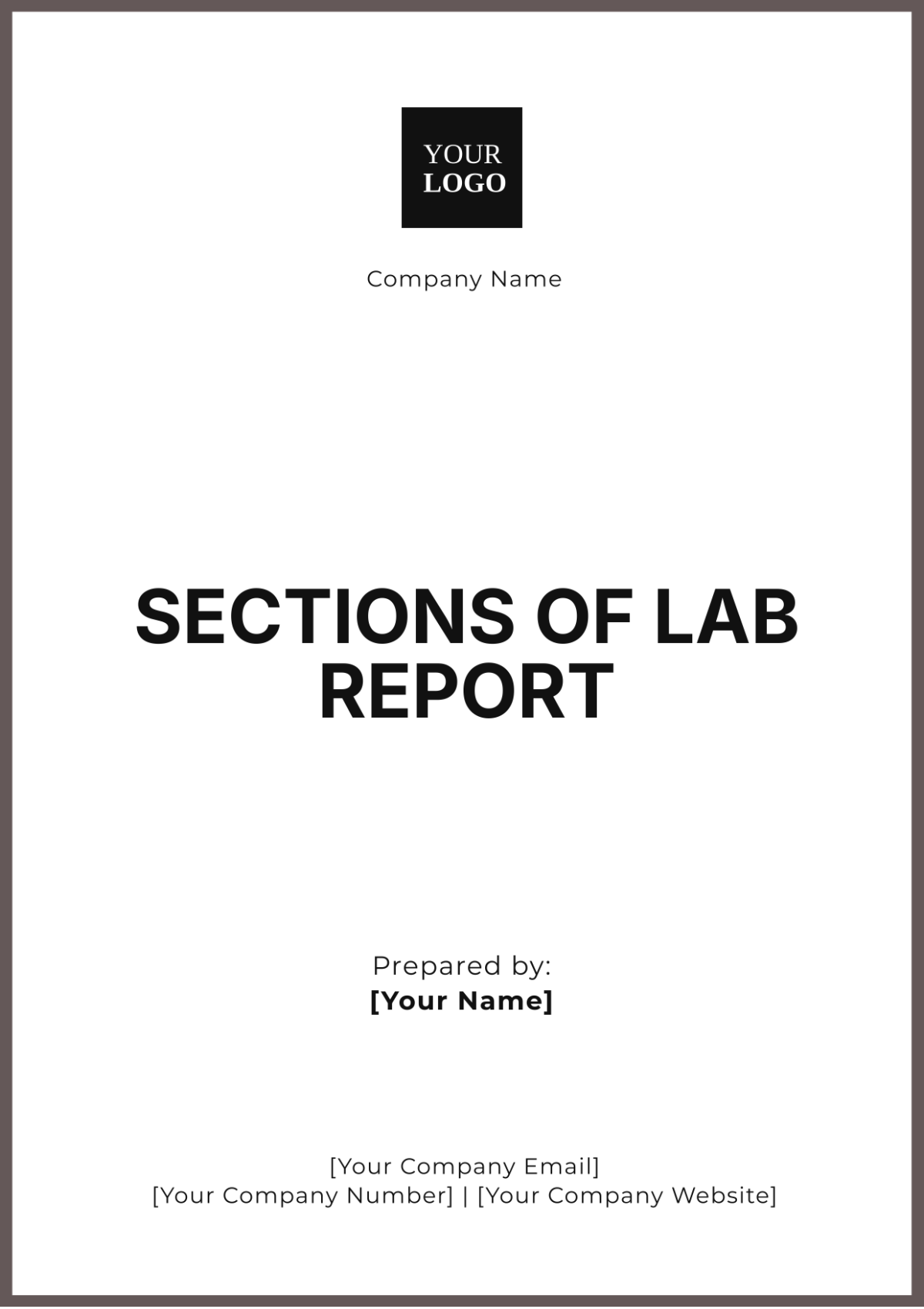 Free Sections of Lab Report Template to Edit Online