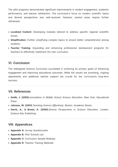 Free Curriculum Writing Lab Report Template to Edit Online