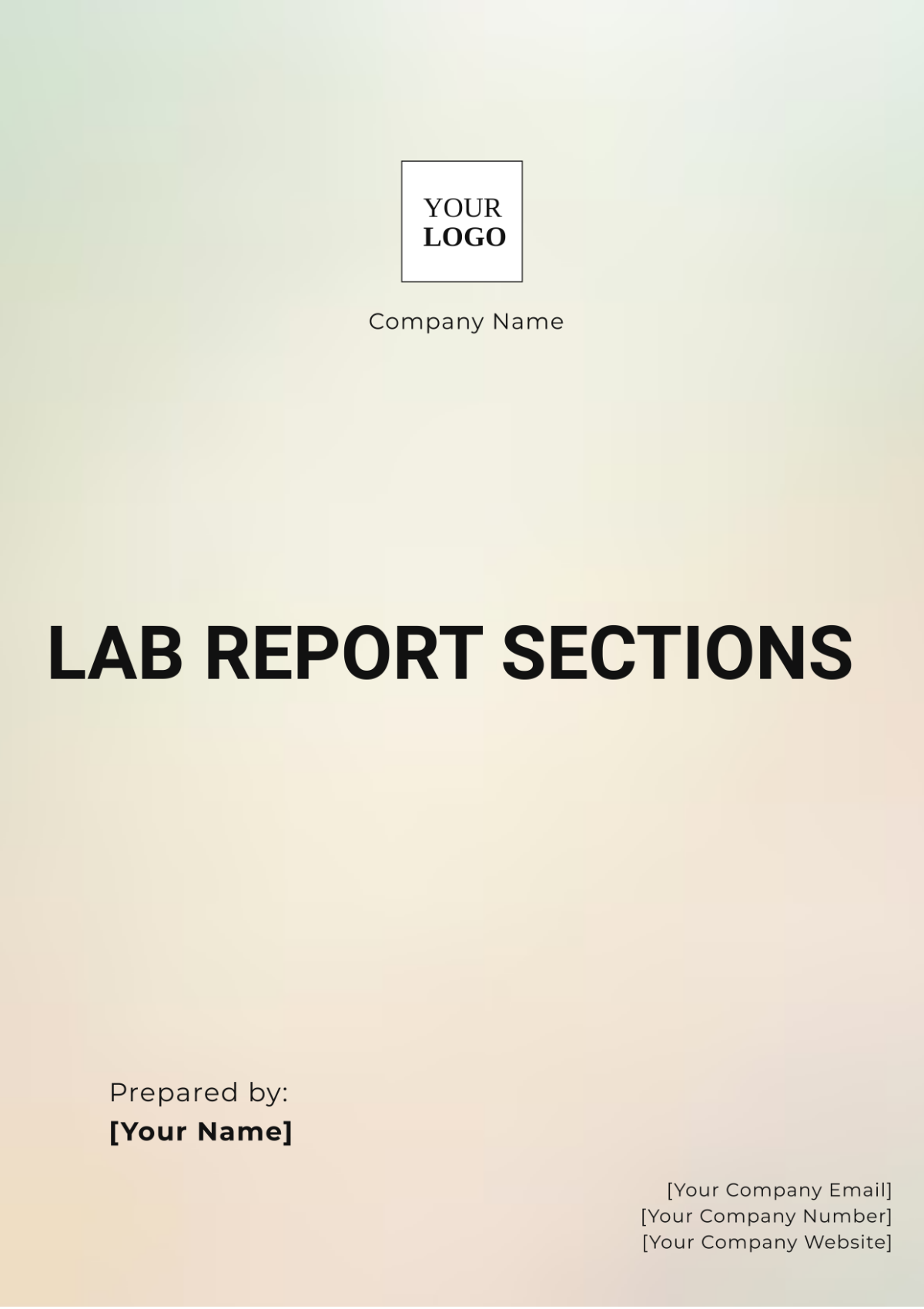 Free Lab Report Sections Template to Edit Online