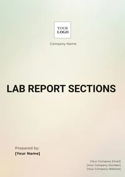 Free Lab Report Sections Template to Edit Online