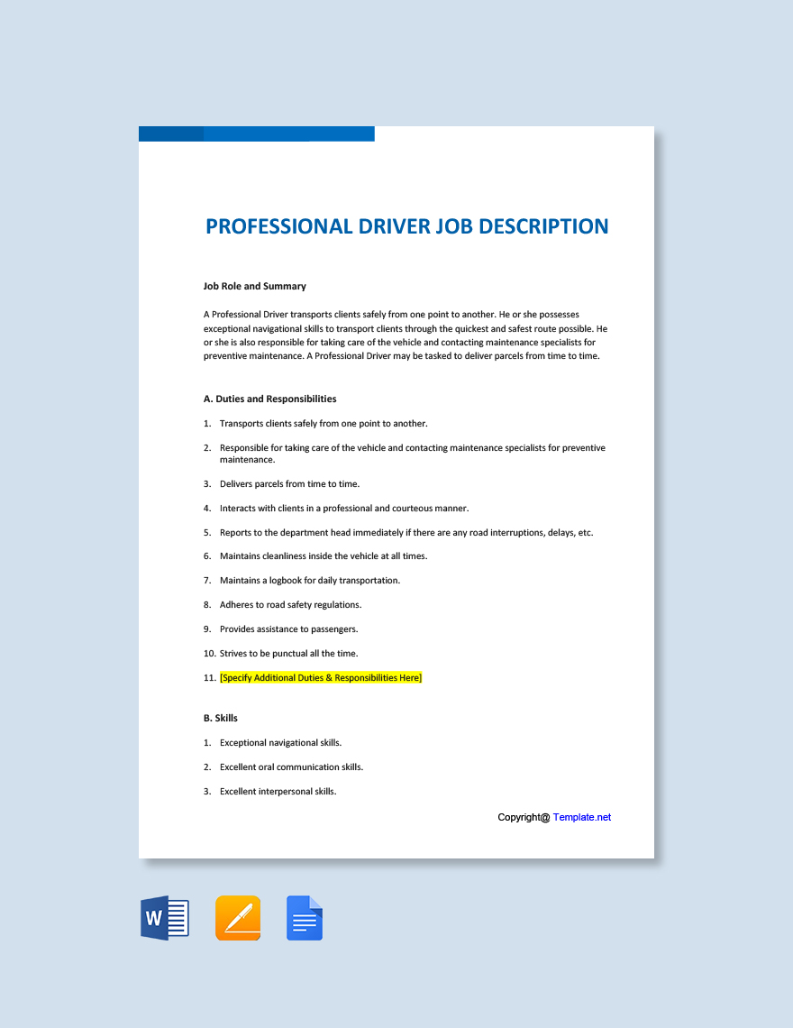Driver Templates in Word Templates, Designs, Docs, Free Downloads