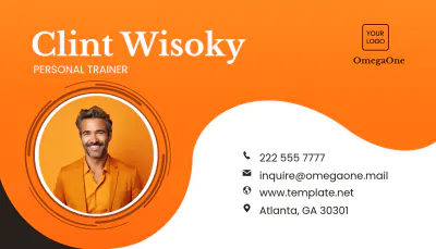 Free Sales Employee Business Card Template to Edit Online