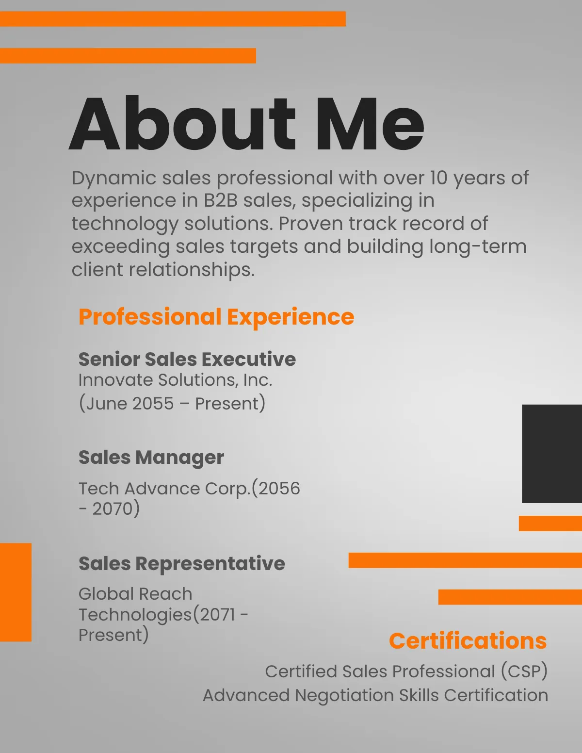 Free Sales Portfolio Template to Edit Online