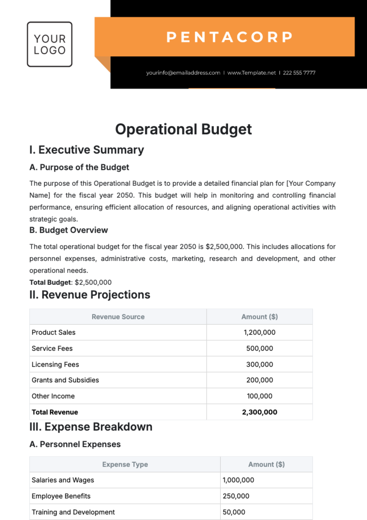 free-operational-budget-template-to-edit-online