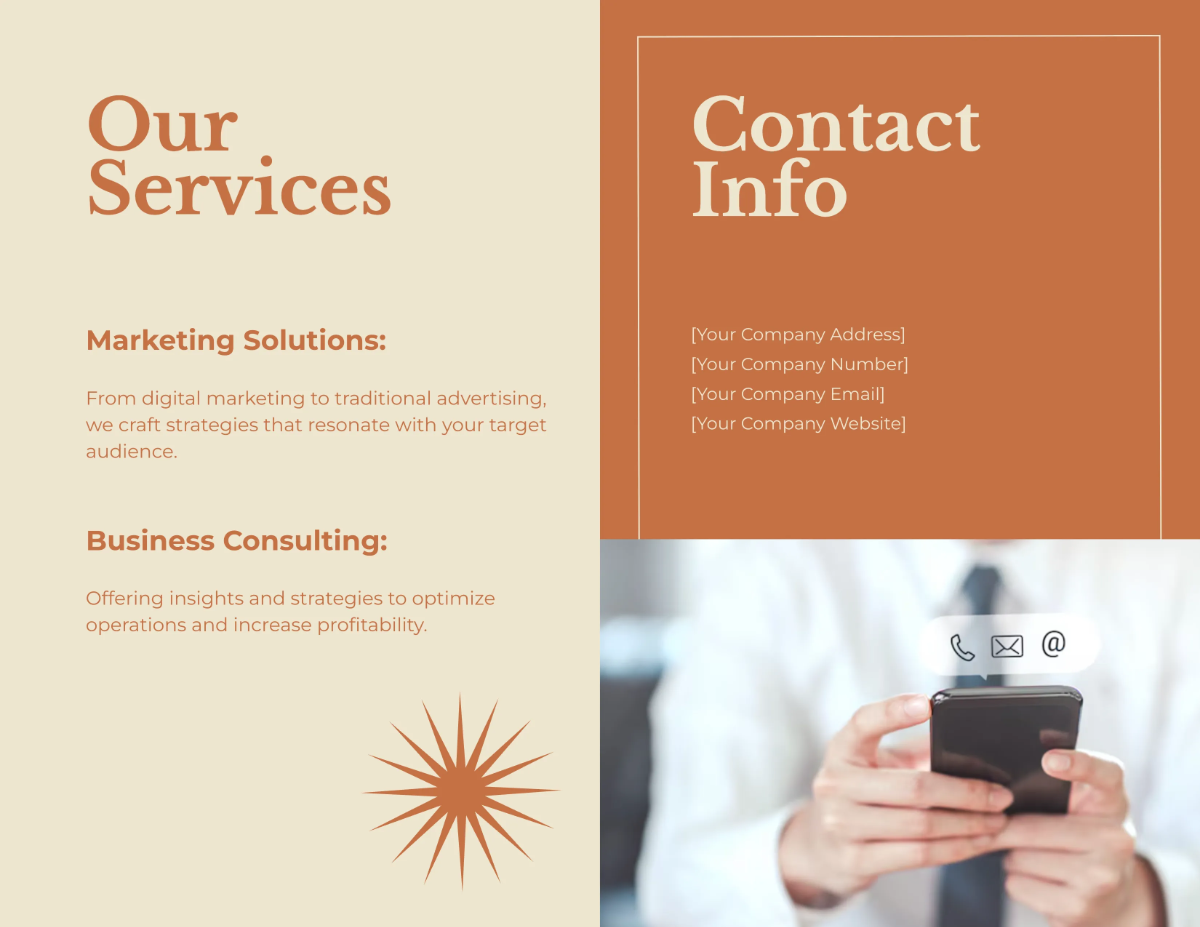 Free Sophisticated Brochure Template to Edit Online