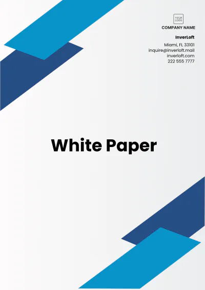 Free White Paper Template to Edit Online