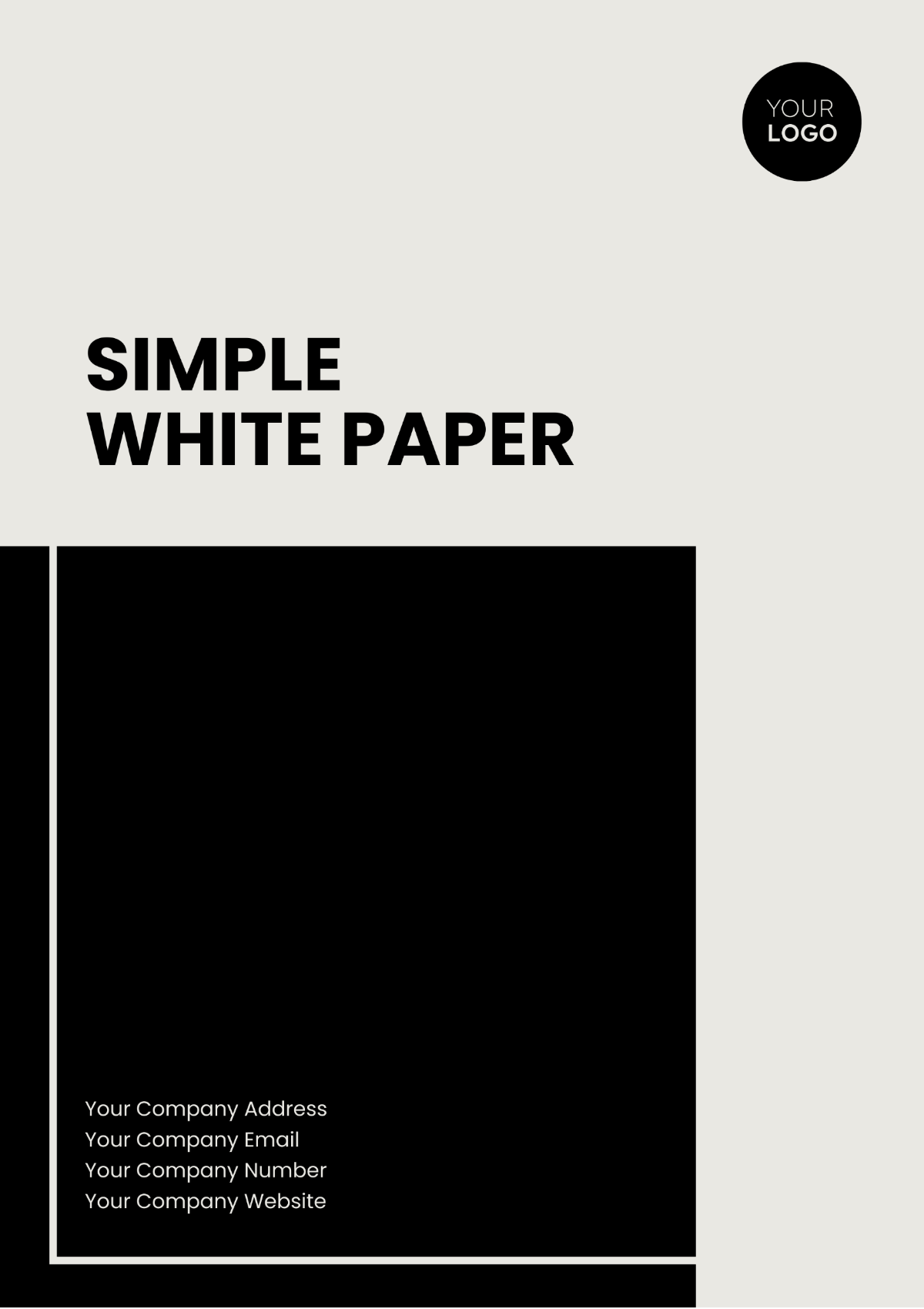 Simple White Paper Template