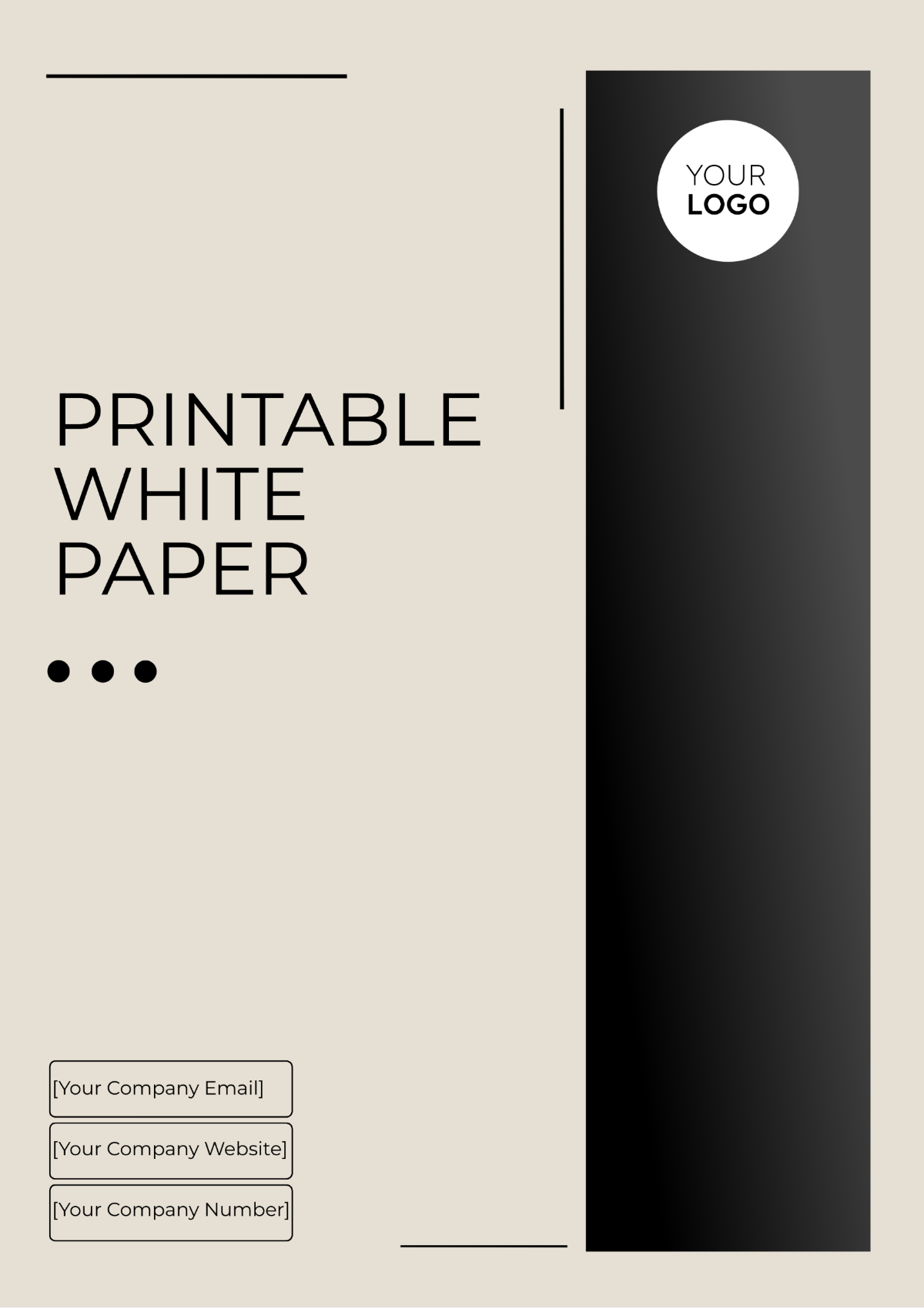 Printable White Paper Template