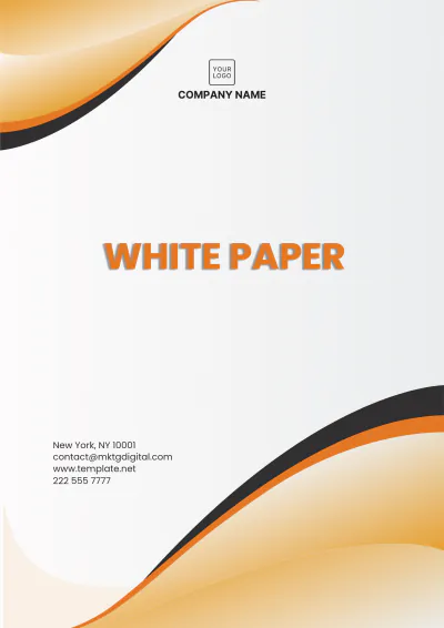 Free Professional White Paper Template to Edit Online