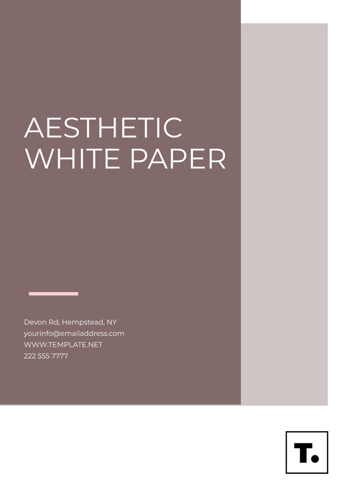 Aesthetic White Paper Template