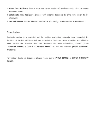 Free Aesthetic White Paper Template to Edit Online