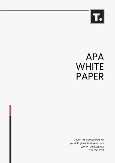 Free APA White Paper Format Template to Edit Online