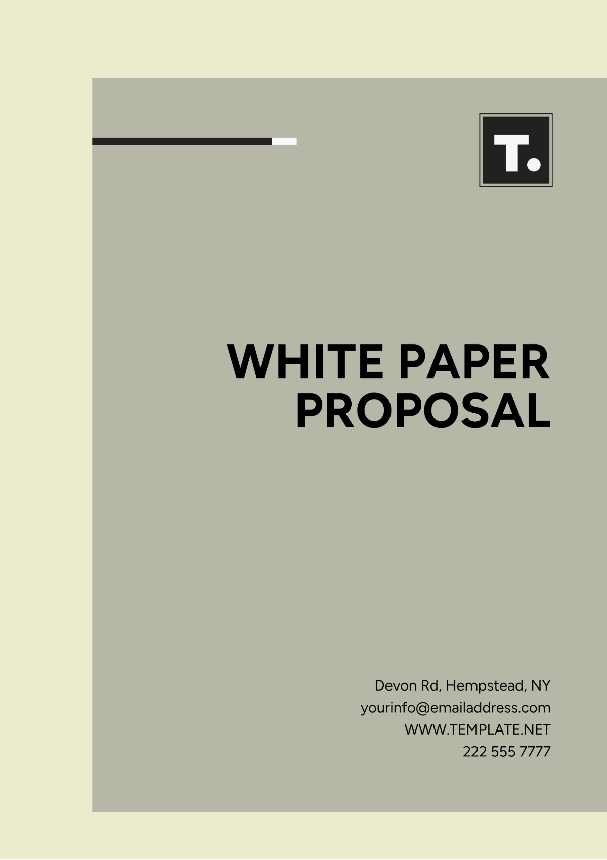 White Paper Proposal Template