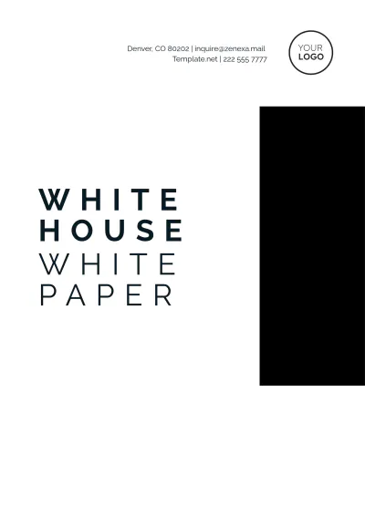 Free White House White Paper Template to Edit Online