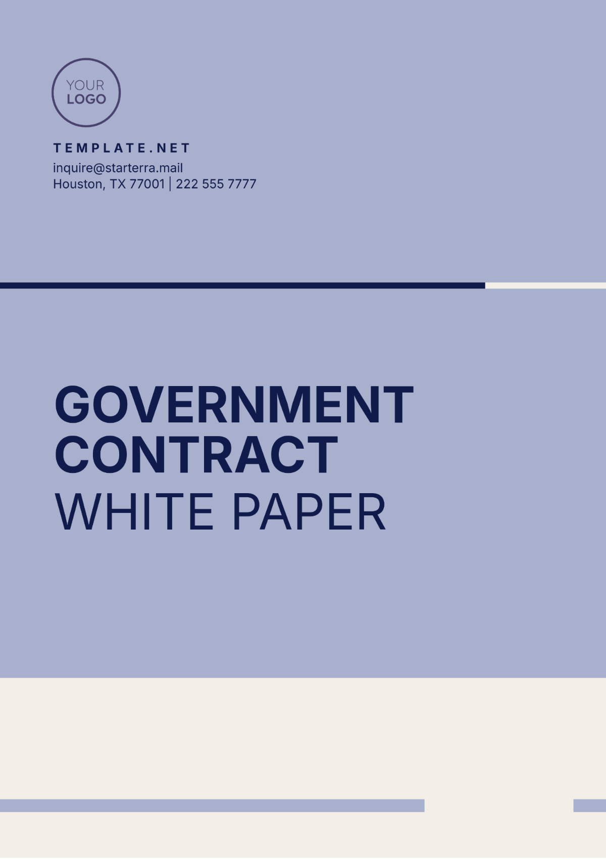 Government Contract White Paper Template