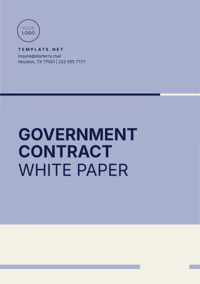 Free Government Contract White Paper Template to Edit Online