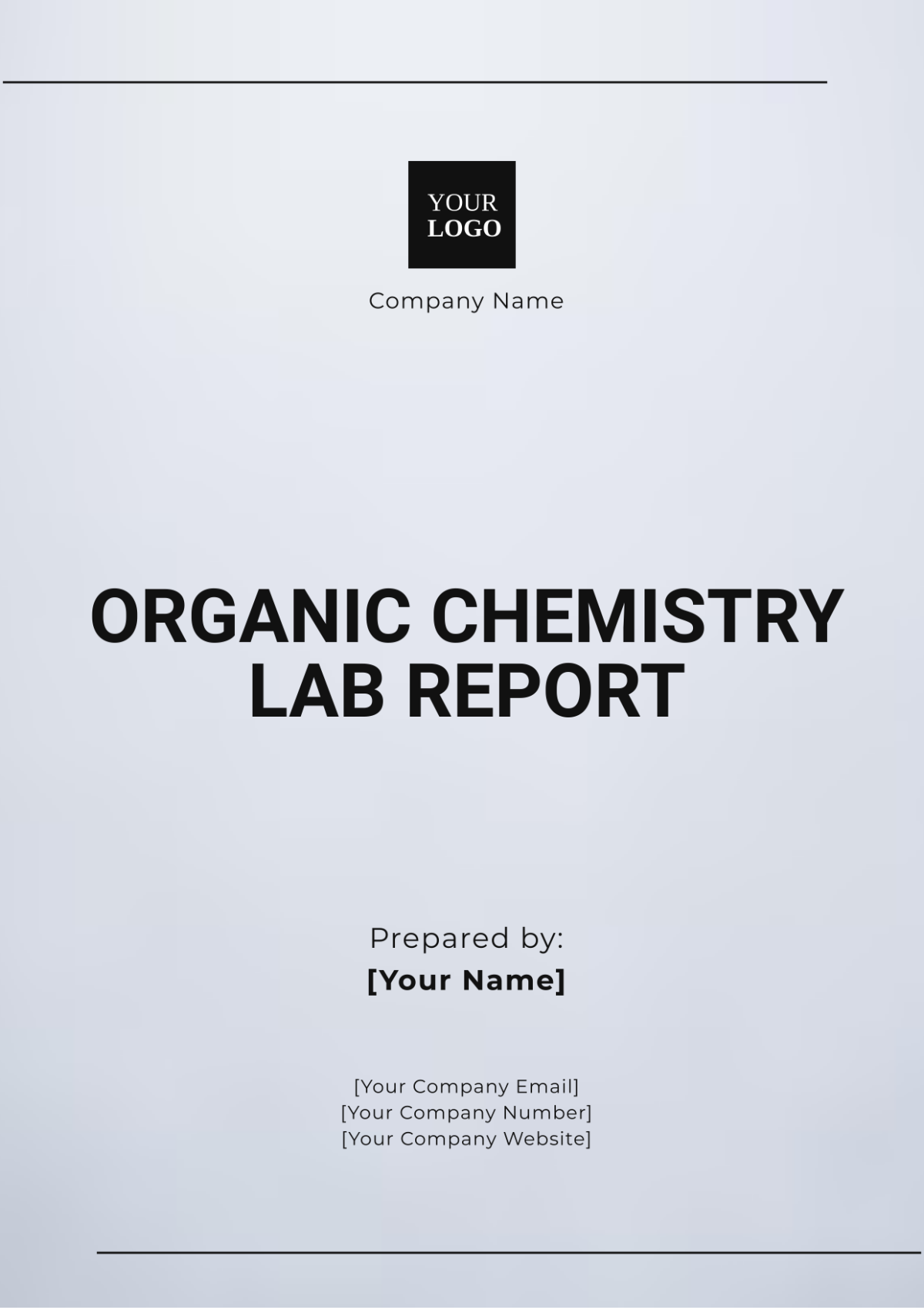 Organic Chemistry Lab Report Template