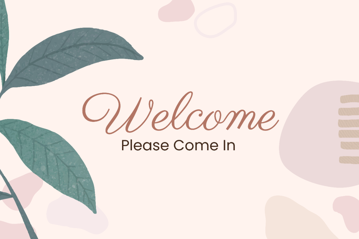 Free Welcome Sign Template to Edit Online