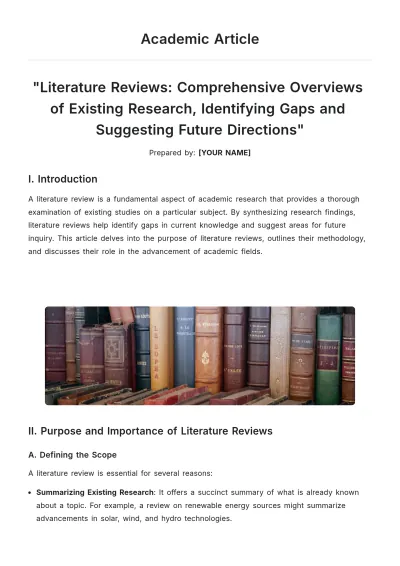 Free Academic Article Template to Edit Online