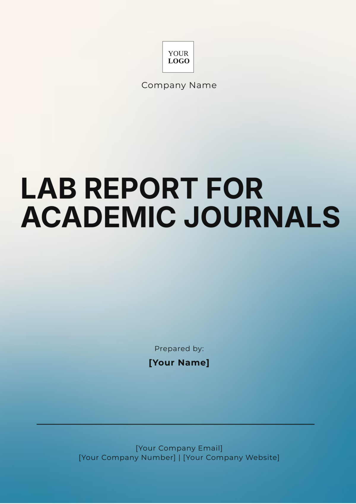 Free Lab Report for Academic Journals Template to Edit Online