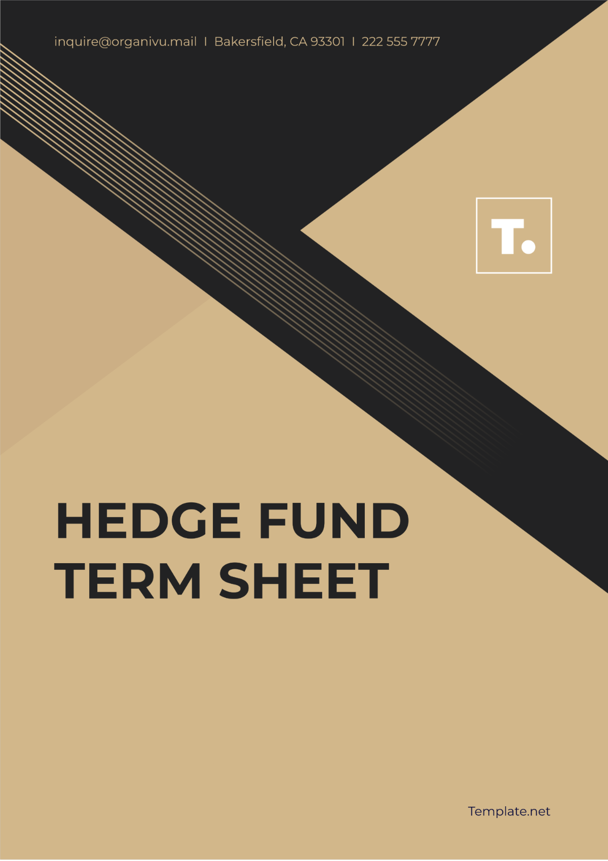 Hedge Fund Term Sheet Template