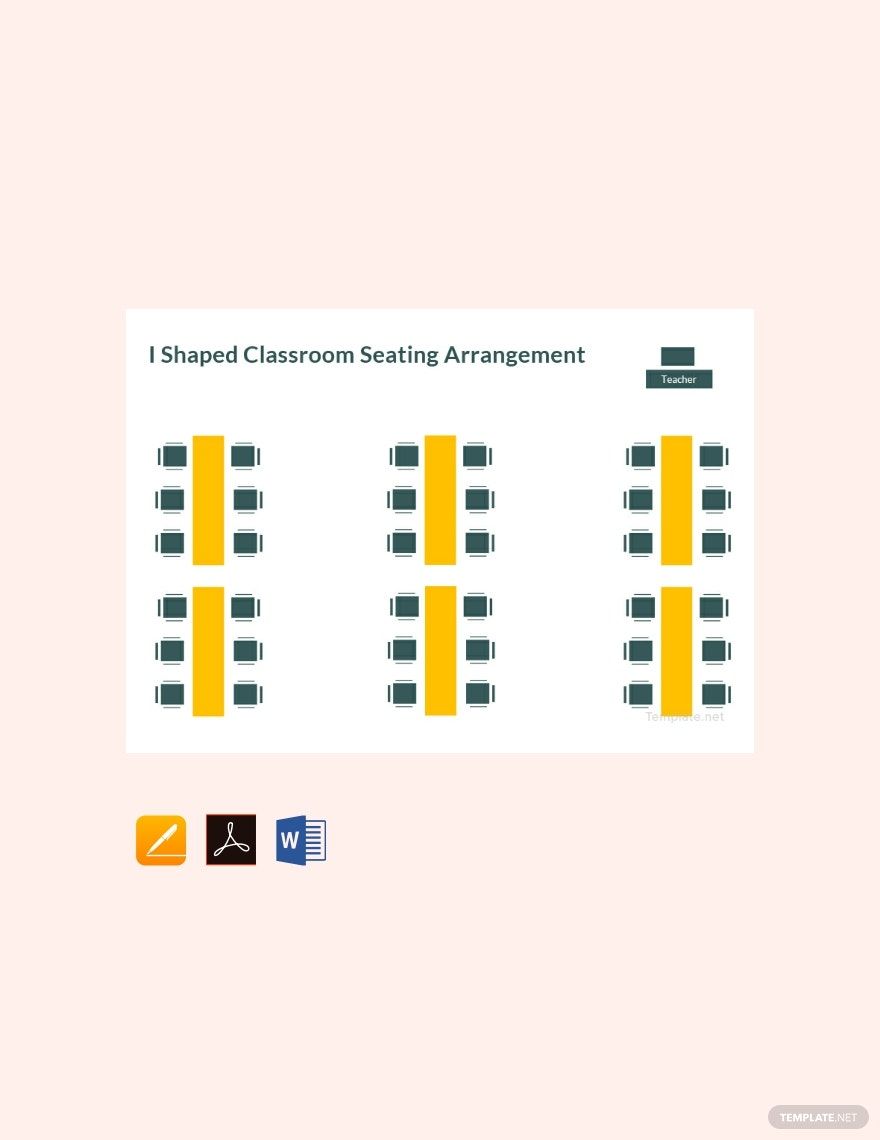 L Shaped Classroom Seating Arrangement Template