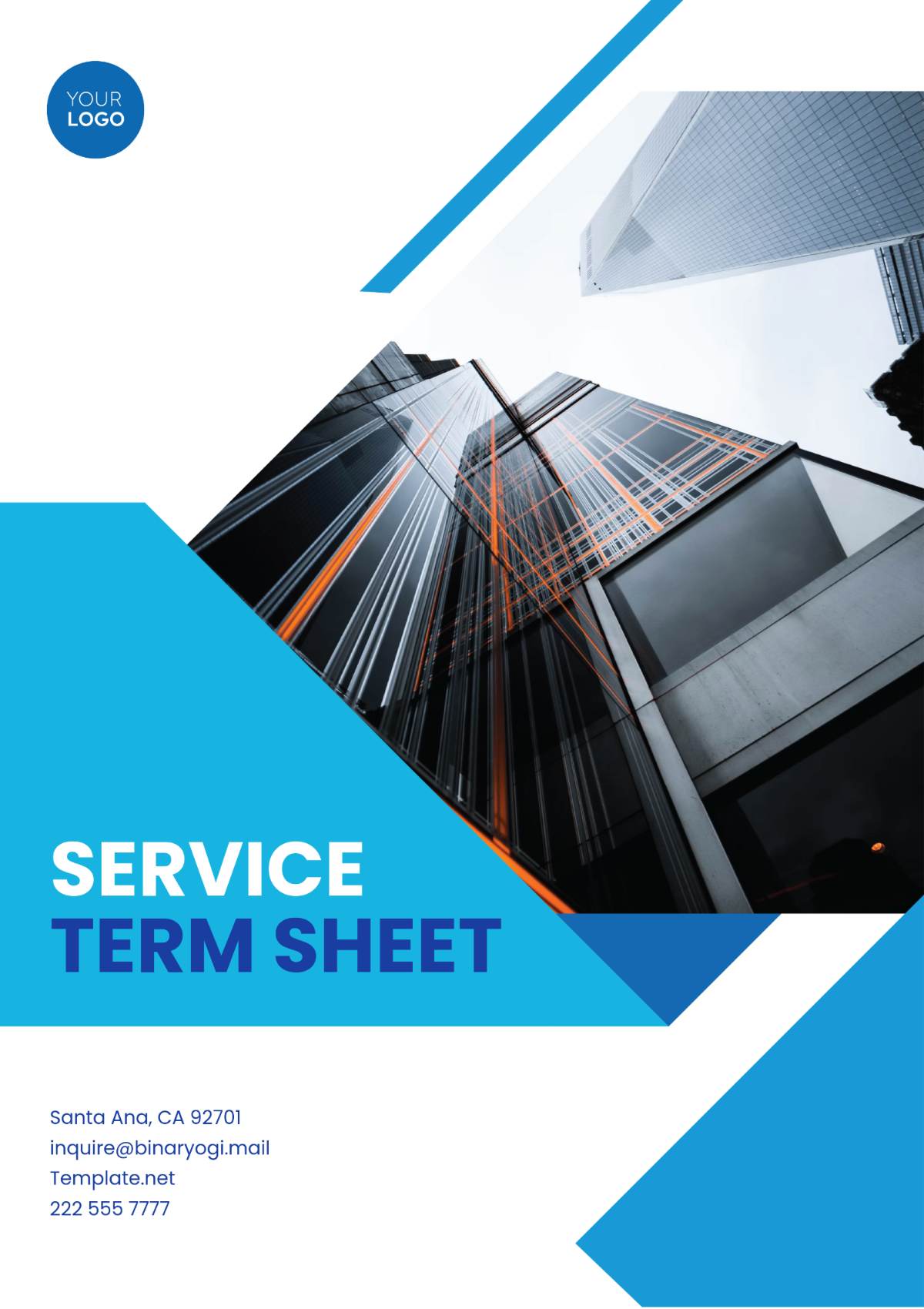 Service Term Sheet Template