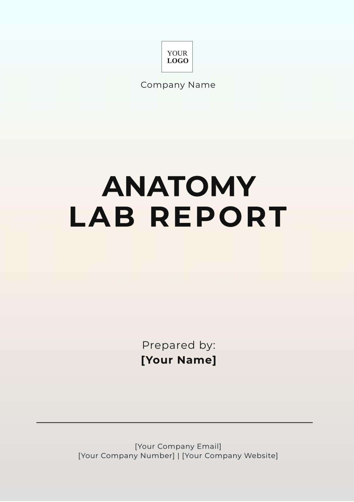 Anatomy Lab Report Template