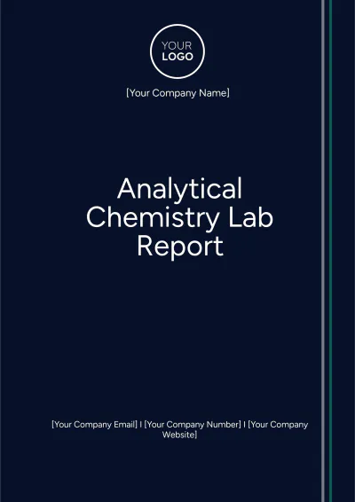 Free Analytical Chemistry Lab Report Template to Edit Online