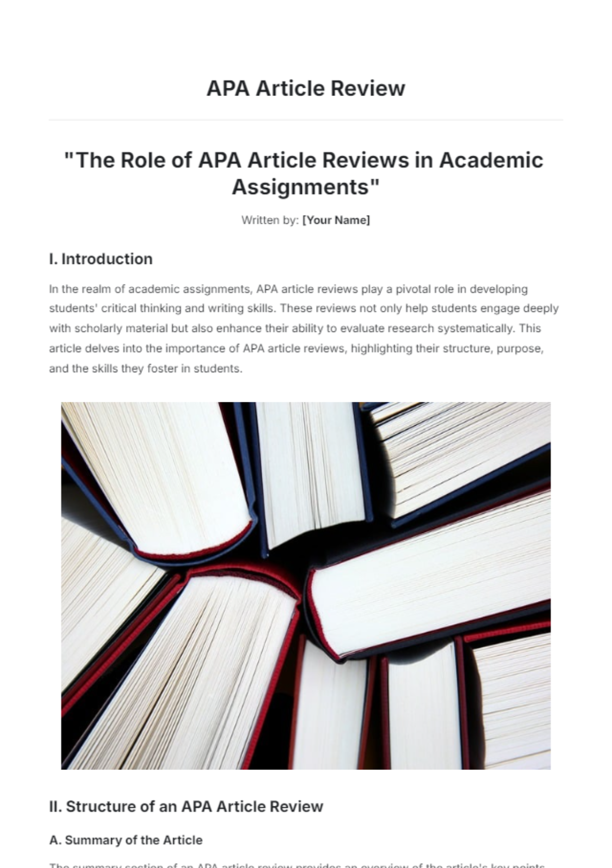 APA Article Review Template - Edit Online & Download