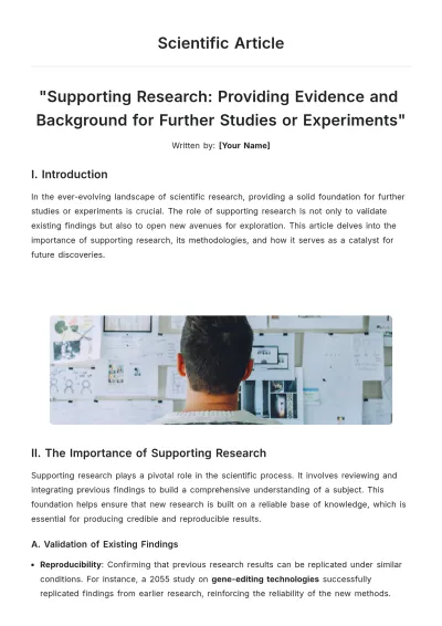 Free Scientific Article Template to Edit Online