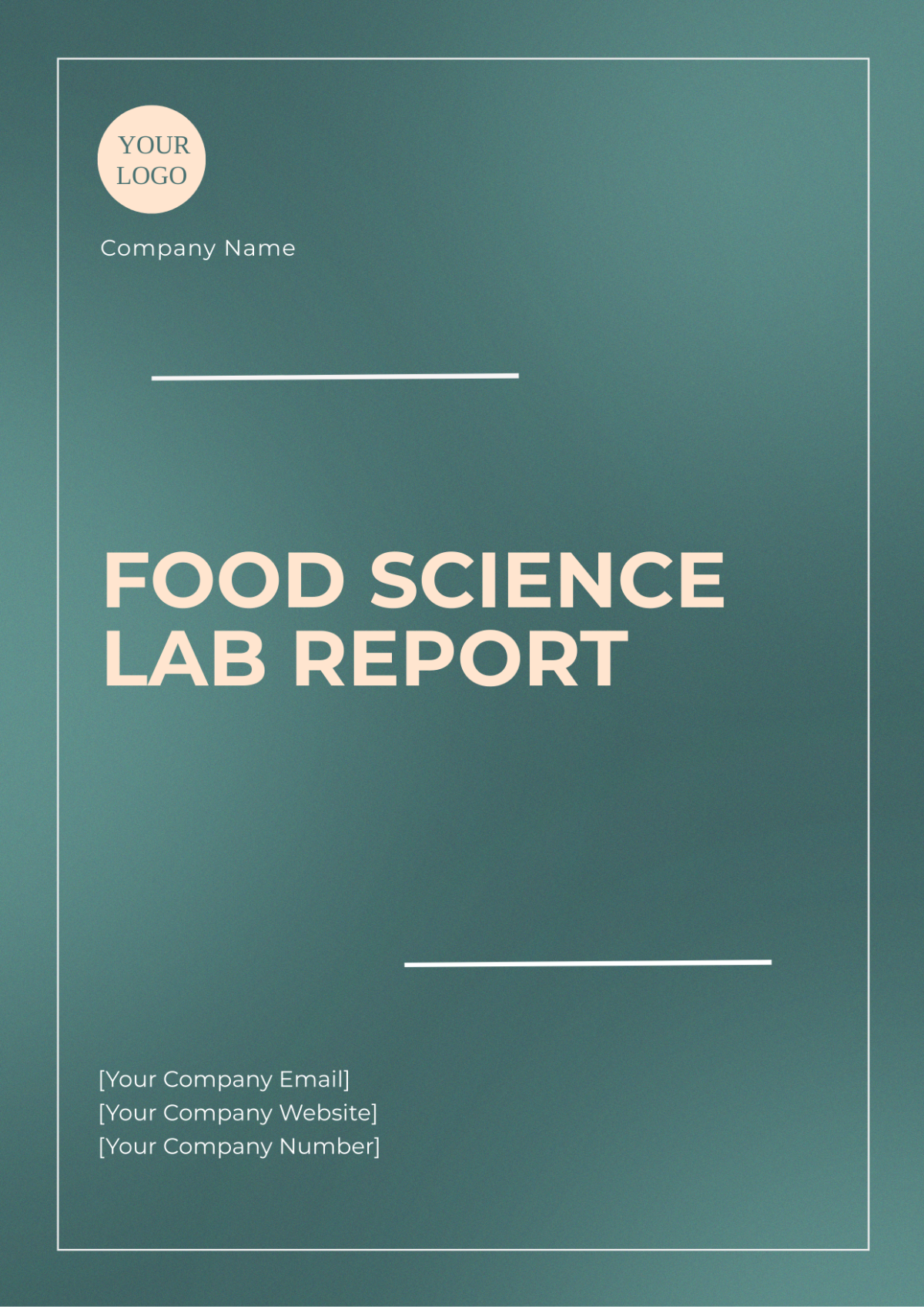 Food Science Lab Report Template