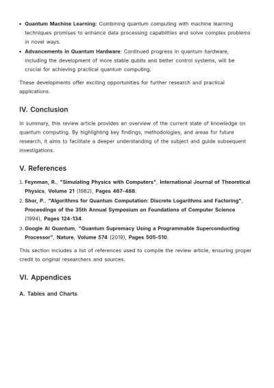 Free Review Article Template to Edit Online