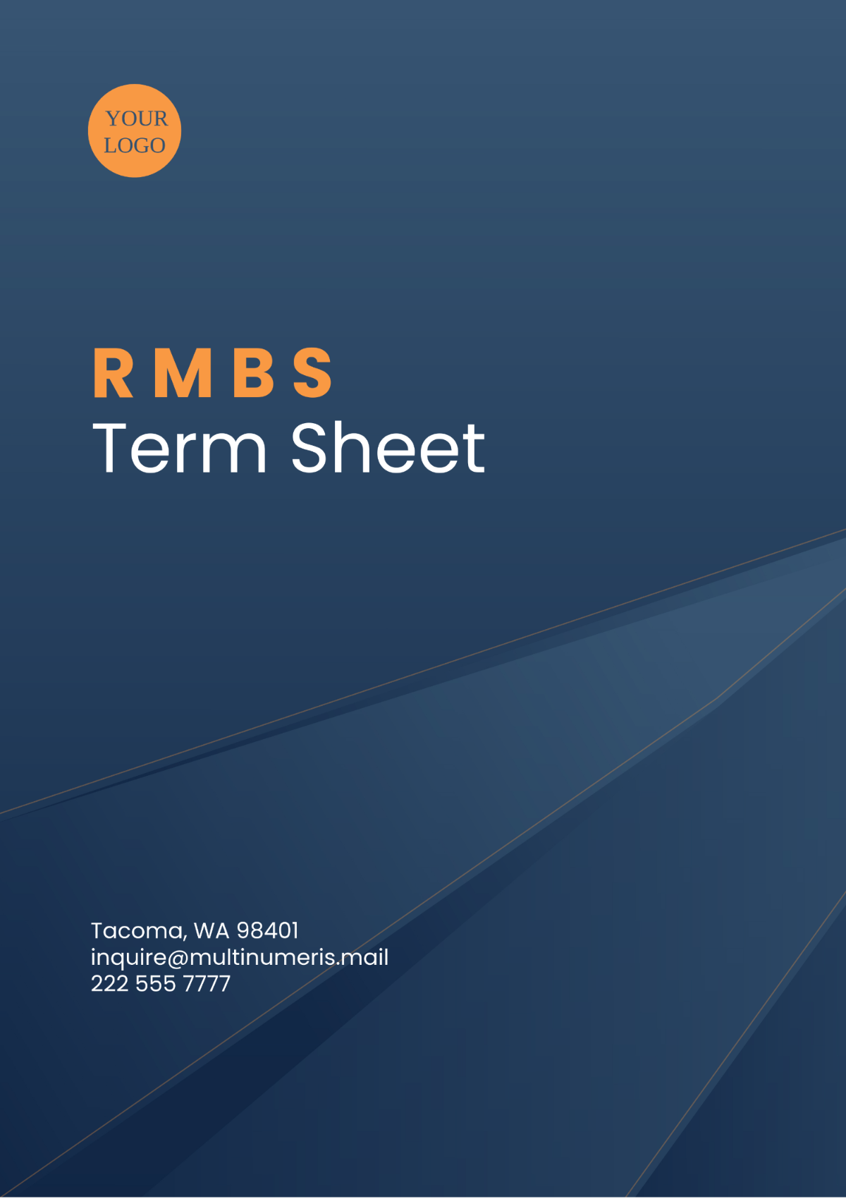 RMBS Term Sheet Outline Template - Edit Online & Download