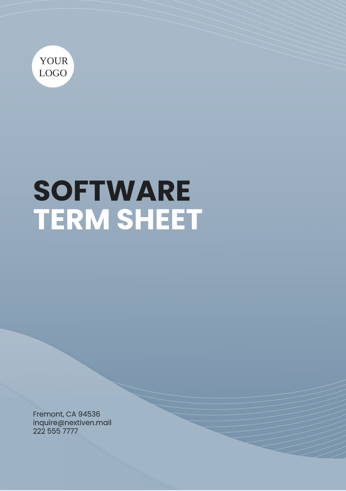 Software Term Sheet Design Template - Edit Online & Download