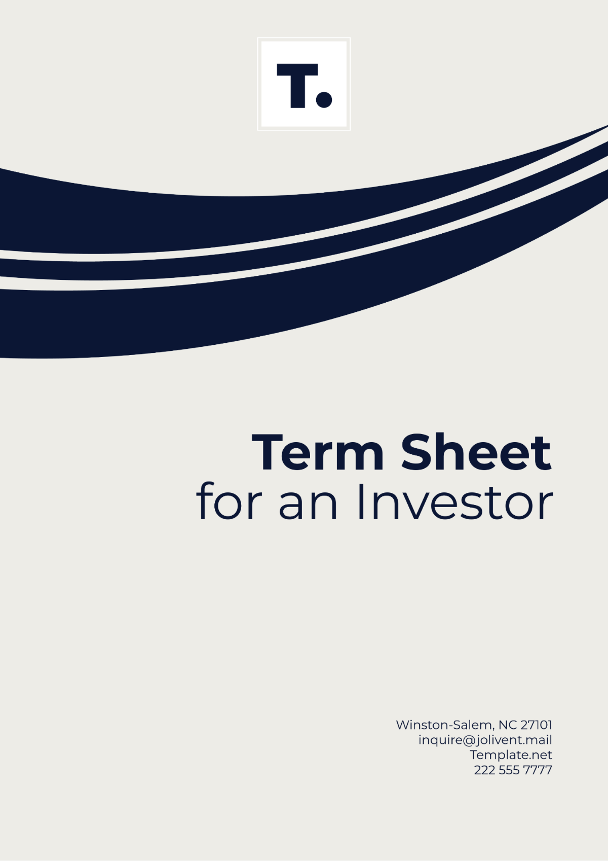 Term Sheet for an Investor Template - Edit Online & Download