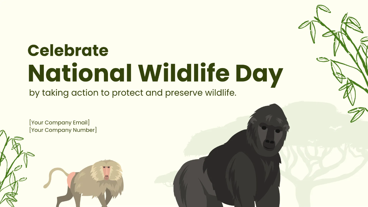 Free National Wildlife Day Presentation Template to Edit Online