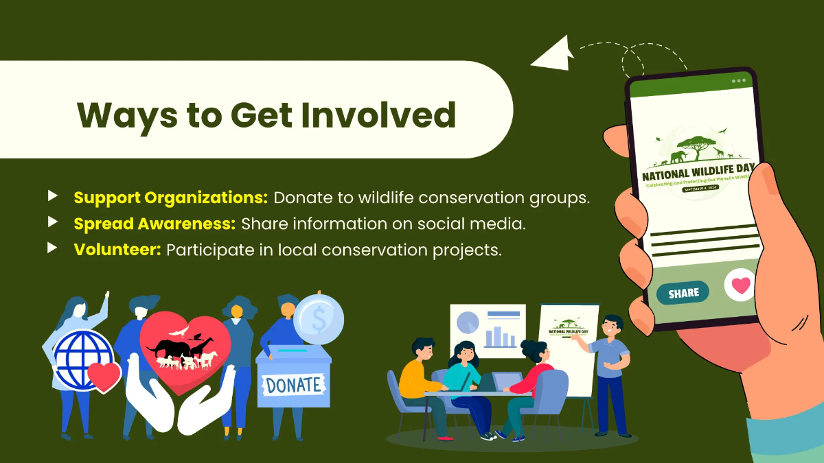 Free National Wildlife Day Presentation Template to Edit Online