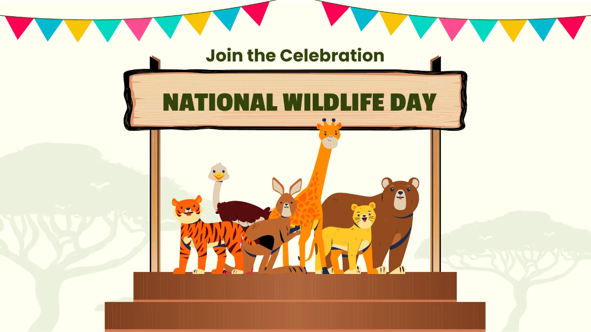 Free National Wildlife Day Presentation Template to Edit Online