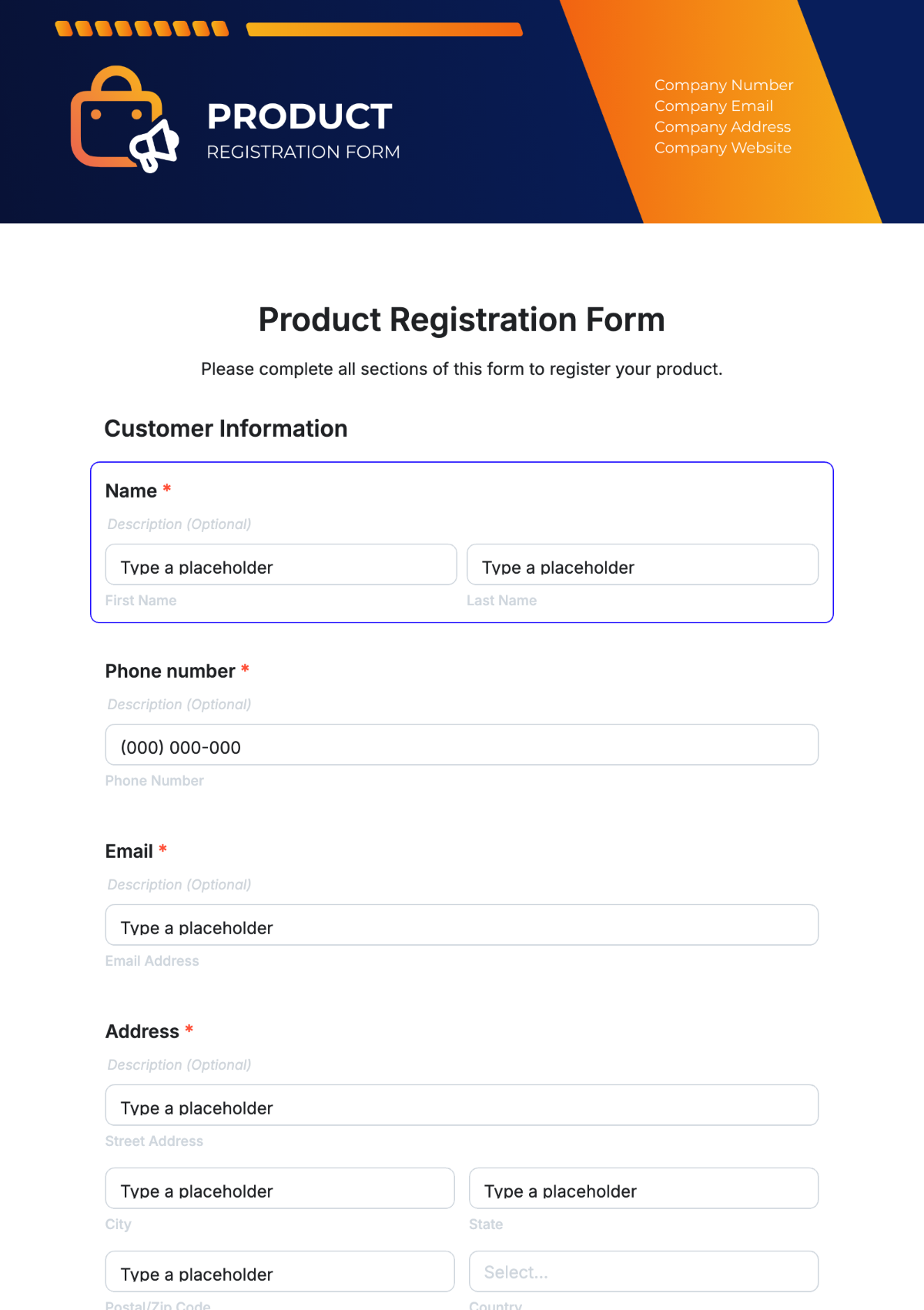 Free Product Registration Form Template - Edit Online & Download | Template .net