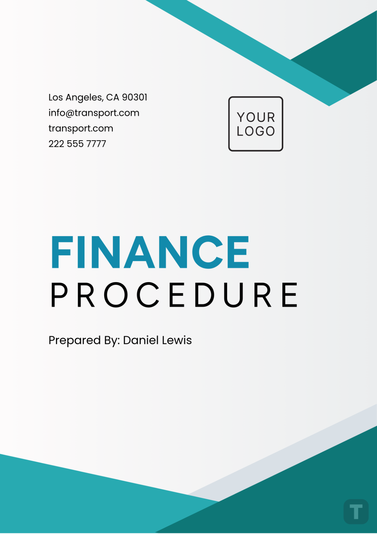 Free Finance Procedure Template