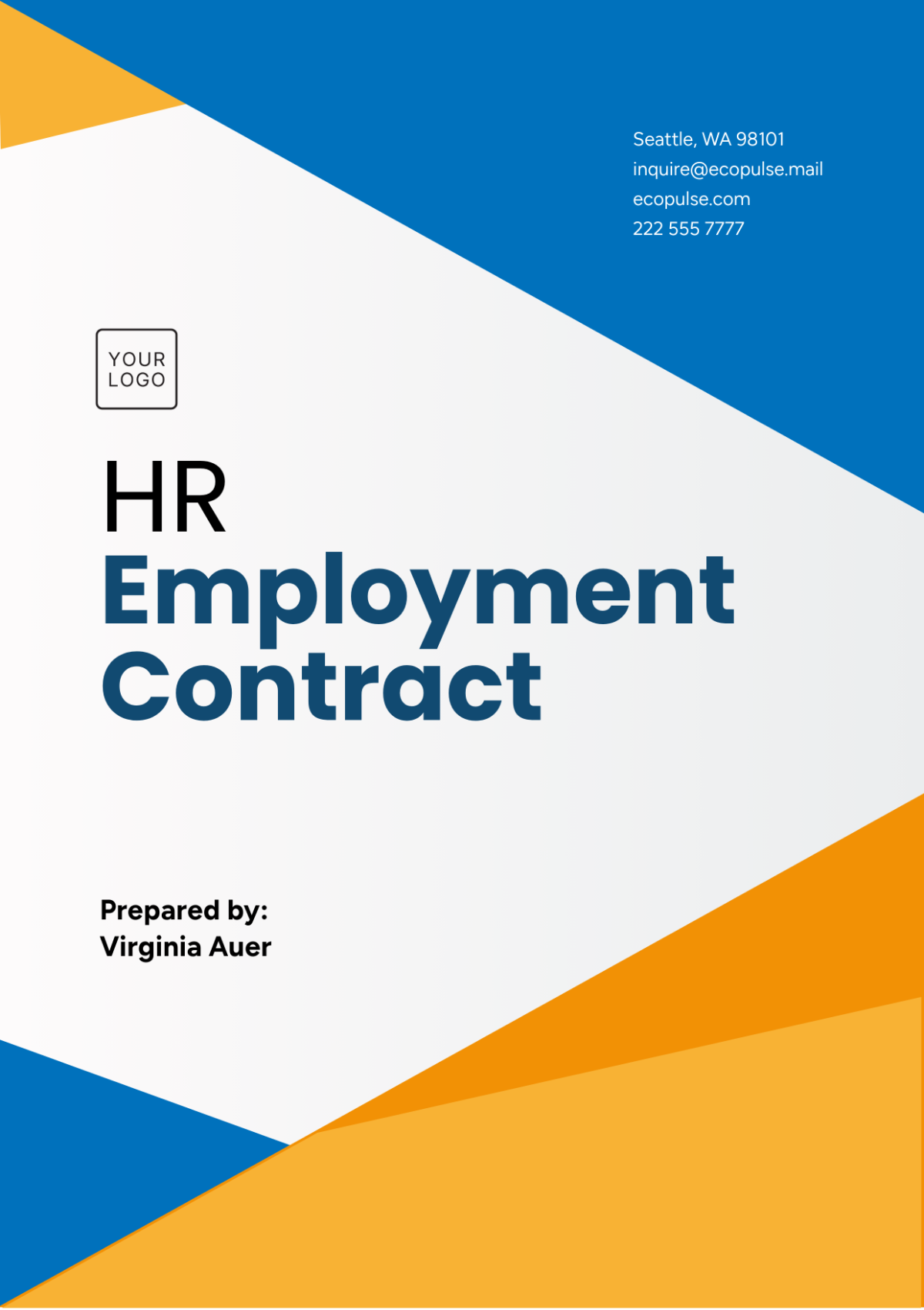 Free HR Employment Contract Template