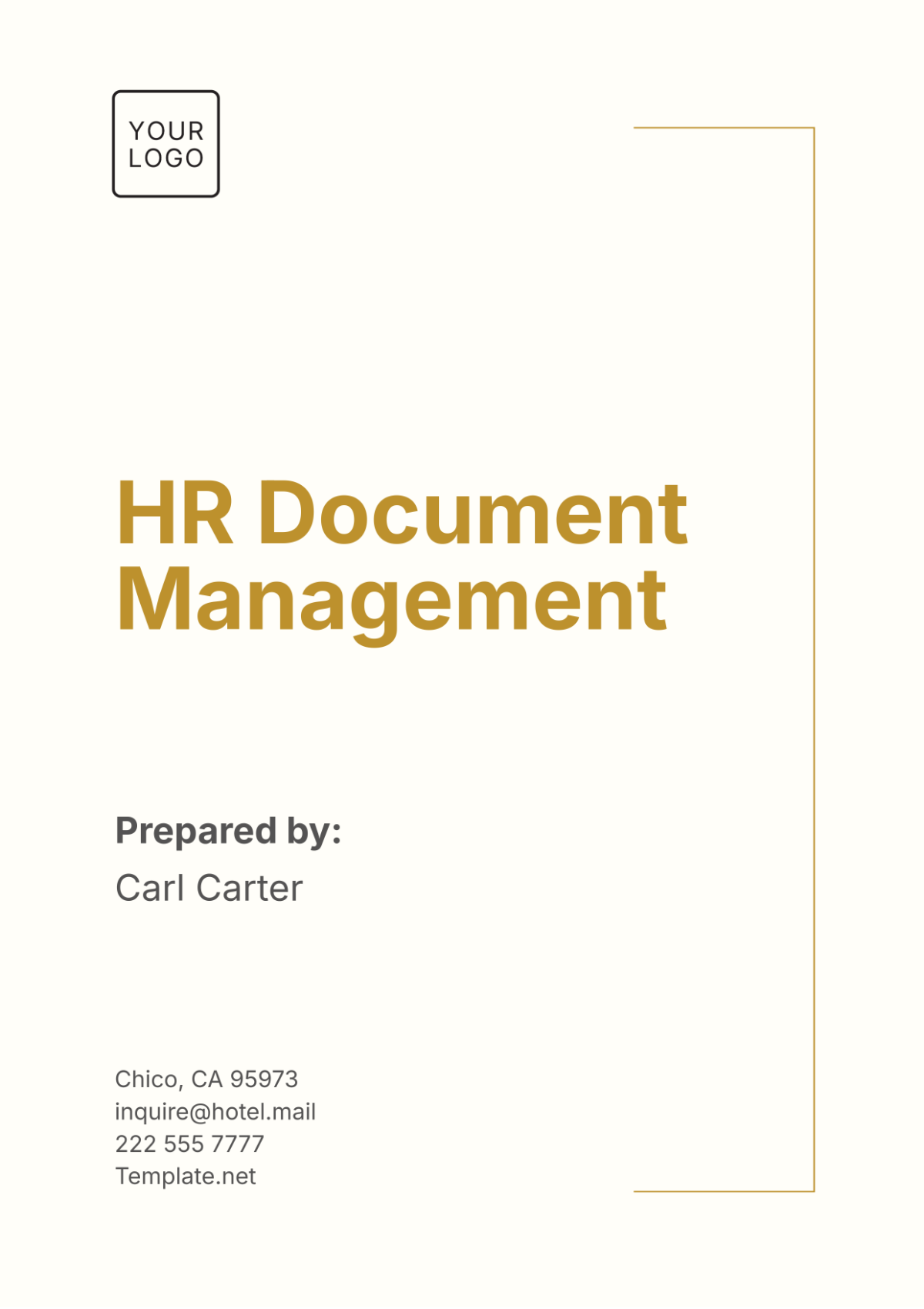 Free HR Document Management Template