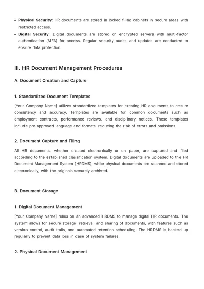 Free HR Document Management Template to Edit Online