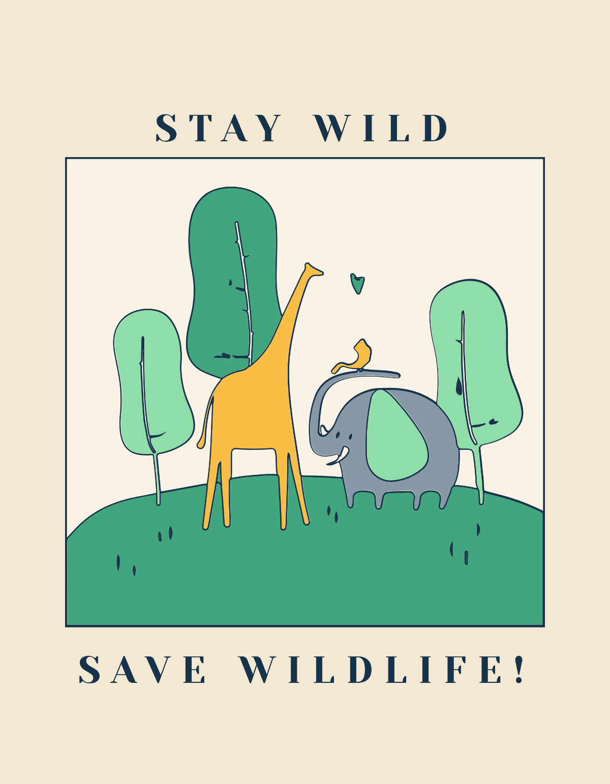 National Wildlife Day T-shirt Design Template - Edit Online & Download