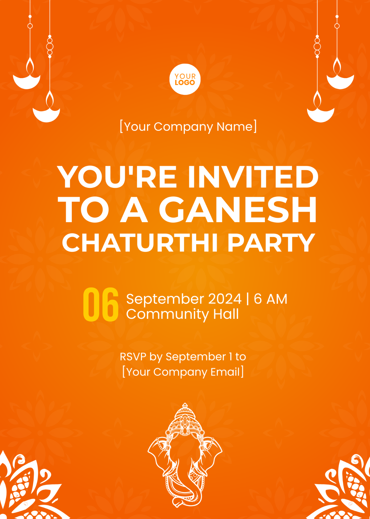 Ganesh Chaturthi Party Invitation