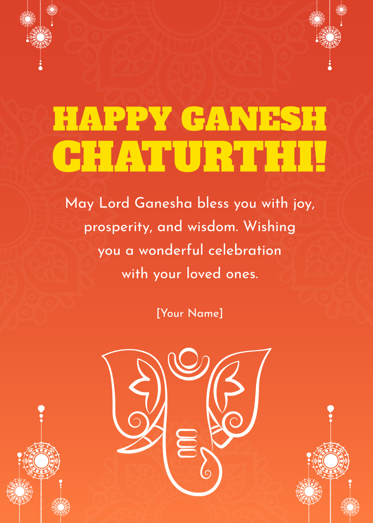 Ganesh Chaturthi Greeting Card