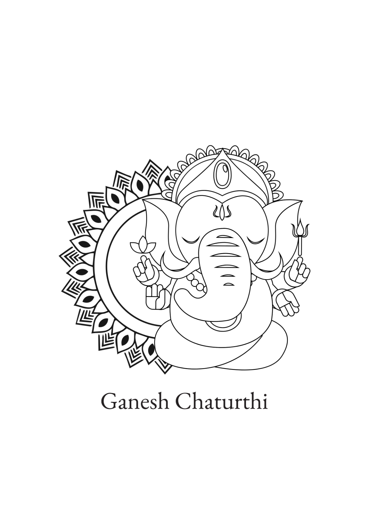 Ganesh Chaturthi Drawing